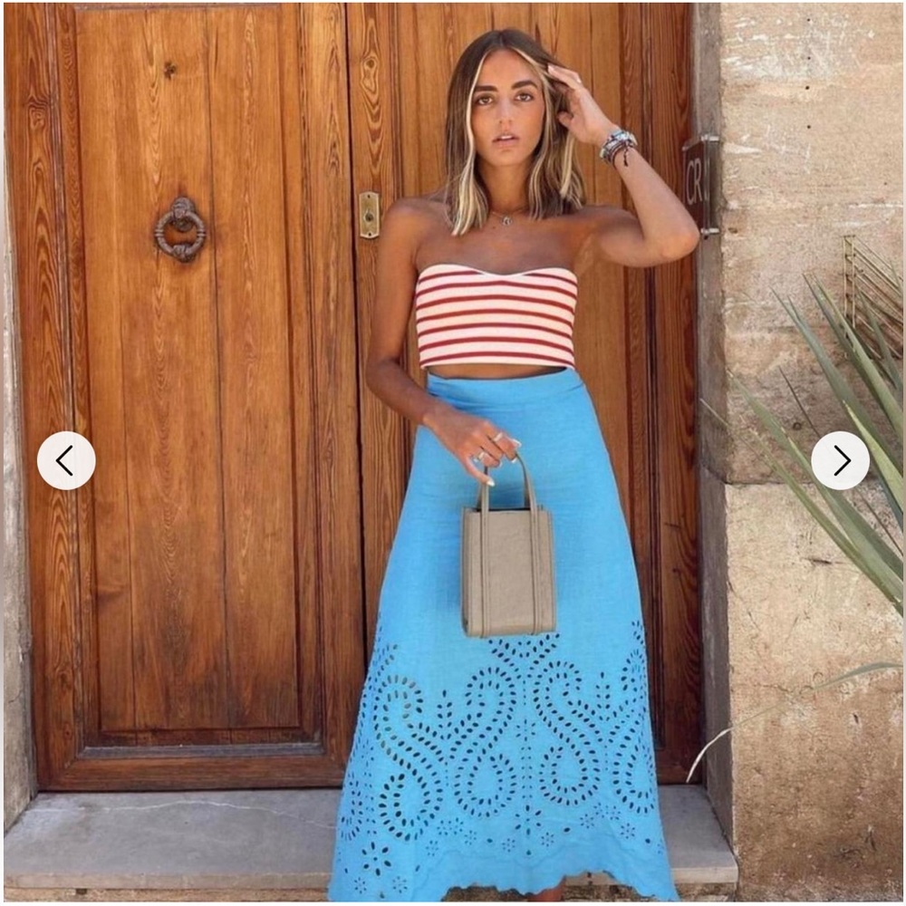 BLUE ZARA SKIRT